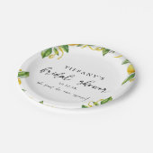 Hedendaagse Citrus Citroen Bruidsdouche Papieren Bordje (Gekanteld)