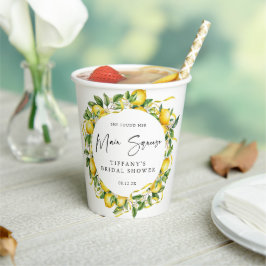 Hedendaagse Citrus Citroen Bruidsmeisjes Borrel Papieren Bekers