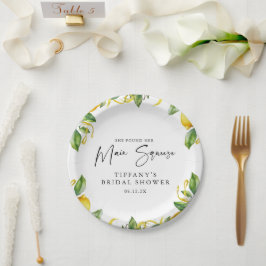 Hedendaagse Citrus Citroen Bruidsmeisjes Borrel Papieren Bordje