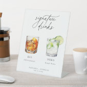 Hedendaagse Cocktails Signature Dranken Reclamebord Met Voetstuk (Insitu)