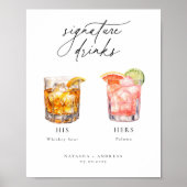 Hedendaagse Cocktails Signature Drankjes Poster (Voorkant)