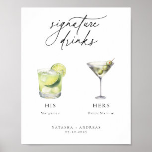 Hedendaagse cocktails Signature Drinken Poster