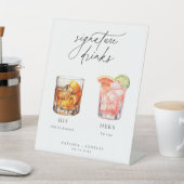 Hedendaagse cocktails Signature Drinken Reclamebord Met Voetstuk (Insitu)