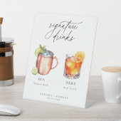 Hedendaagse cocktails Signature Drinken Reclamebord Met Voetstuk (Insitu)