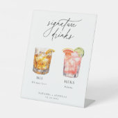 Hedendaagse cocktails Signature Drinken Reclamebord Met Voetstuk (Voorkant)