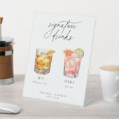 Hedendaagse cocktails Signature Drinken Reclamebord Met Voetstuk (Insitu)