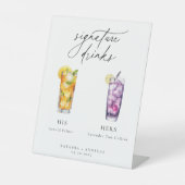 Hedendaagse cocktails Signature Drinken Reclamebord Met Voetstuk (Voorkant)