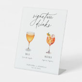 Hedendaagse cocktails Signature Drinken Reclamebord Met Voetstuk (Voorkant)