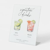 Hedendaagse cocktails Signature Drinken Reclamebord Met Voetstuk (Voorkant)