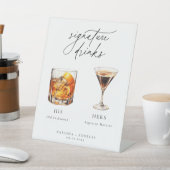 Hedendaagse cocktails Signature Drinken Reclamebord Met Voetstuk (Insitu)