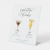 Hedendaagse cocktails Signature Drinken Reclamebord Met Voetstuk (Voorkant)