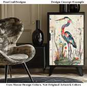 Hedendaagse Collage Paper Heron BU9 Decoupage Tissuepapier