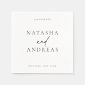 Hedendaagse conservatieve minimalistische bruiloft servet (Voorkant)