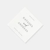 Hedendaagse conservatieve minimalistische bruiloft servet (Hoek)