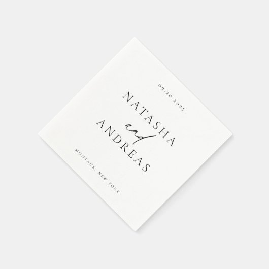 Hedendaagse conservatieve minimalistische bruiloft servet (Hoek)