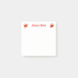 Hedendaagse Coral Sinaasappel Bloemen Post-it® Notes
