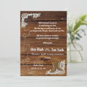 Hedendaagse Country Boots & Lace Wedding Uitnodigi Kaart (Staand voorkant)