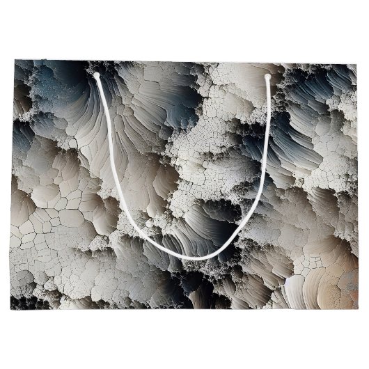 Hedendaagse Crackle Abstract Groot Cadeauzakje (Achterkant)