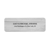 Hedendaagse Creatief Grijs Hout Stijlvolle Familie Etiket (Voorkant)