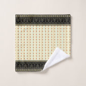 Hedendaagse crème, taupe, blauw bad handdoek (Wasdoekje)