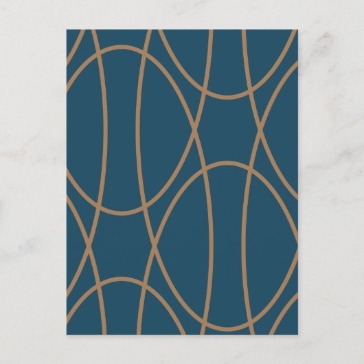 Hedendaagse Curven Abstract Design Briefkaart (Voorkant)