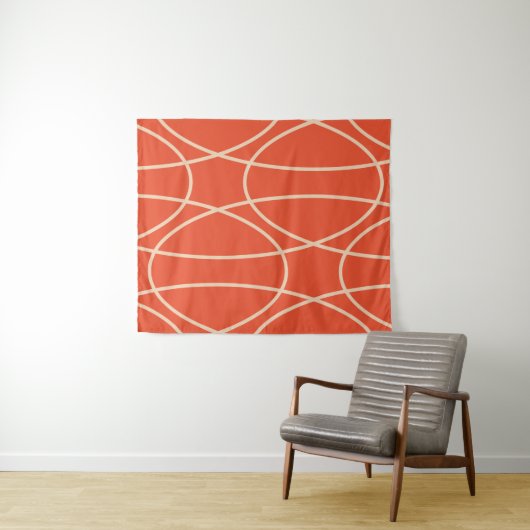 Hedendaagse Curven Abstract Design Wandkleed (In Situ (horizontaal))