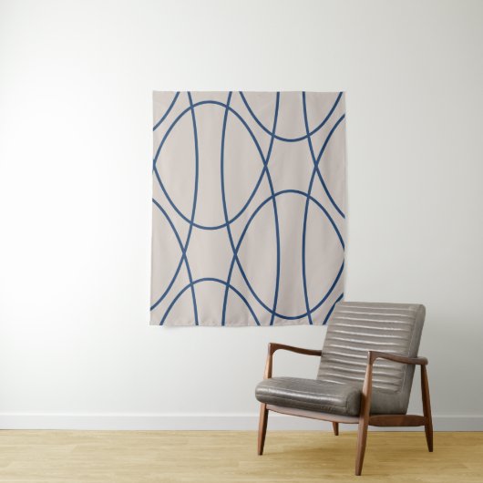 Hedendaagse Curven Abstract Design Wandkleed (In situ)