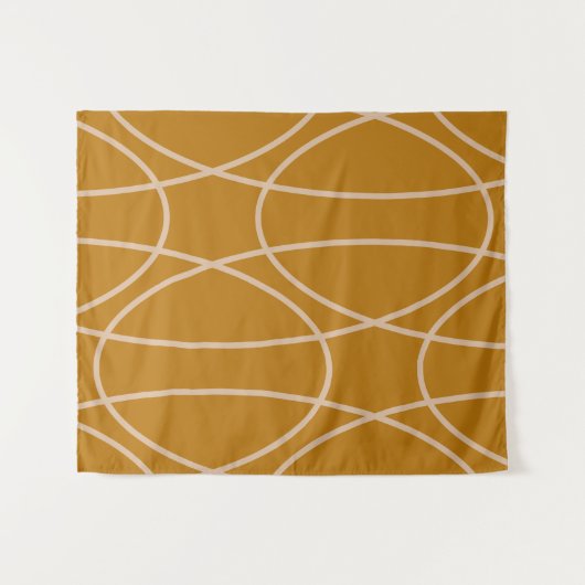 Hedendaagse Curven Abstract Design Wandkleed (Voorkant (horizontaal))