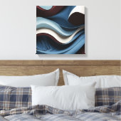 Hedendaagse curven canvas afdruk (Insitu (Slaapkamer))