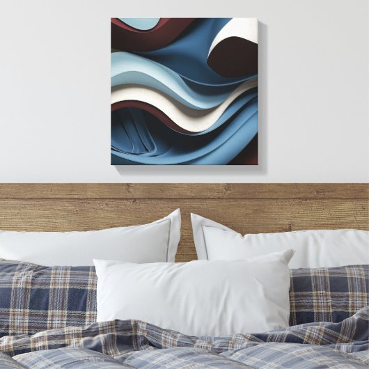 Hedendaagse curven canvas afdruk (Insitu (Slaapkamer))