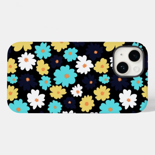 Hedendaagse Daisy Floral Case-Mate iPhone Case (Achterkant (horizontaal))