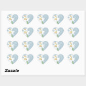 Hedendaagse Daisy Wedding Envelope Seal Hart Sticker (Vel)
