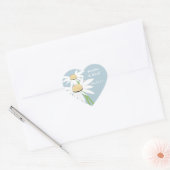 Hedendaagse Daisy Wedding Envelope Seal Hart Sticker (Envelop)