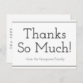 Hedendaagse "Dank je wel!" briefkaart (Voorkant / Achterkant)