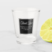 Hedendaagse dank u bruiloft gunst shot glas (Voorkant)