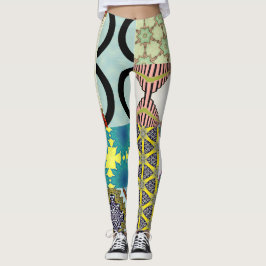 HEDENDAAGSE DESIGNER COLLAGE LEGGINGS