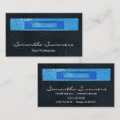 Hedendaagse Dichroïsche Glasmozaïek Kunst Zwart Bl Visitekaartje (Voorkant / Achterkant)