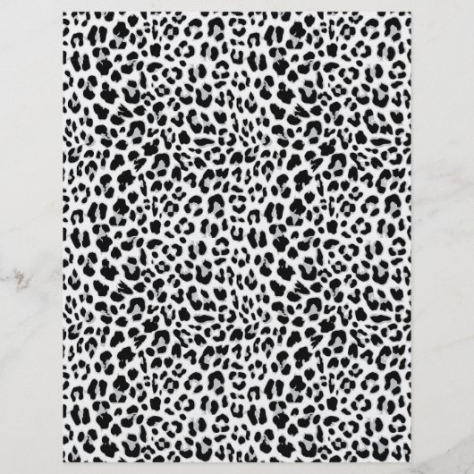 Hedendaagse Dierenprint Zwart en Grijs Papier (Achterkant)
