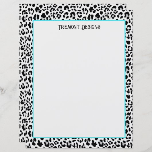 Hedendaagse Dierenprint Zwart en Grijs Papier (Voorkant / Achterkant)