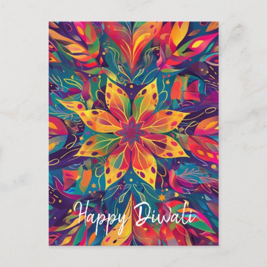 Hedendaagse Diwali Briefkaart (Voorkant)