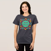 Hedendaagse Diwali Deepa Rangoli Tri-Blend Shirt (Voorkant volledig)