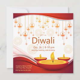 Hedendaagse Diwali Hanging Diyas Kaart