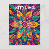 Hedendaagse Diwali levendige kleuren Briefkaart (Voorkant)