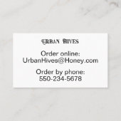 Hedendaagse druipende honing imker visitekaartje (Achterkant)