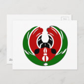 Hedendaagse Edgy Keniaanse vlag Patroon Art Design Briefkaart (Voorkant / Achterkant)