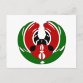 Hedendaagse Edgy Keniaanse vlag Patroon Art Design Briefkaart (Voorkant)