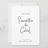 Hedendaagse eenvoudige foto bruiloft Save the Date (Voorkant)