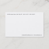 Hedendaagse eenvoudige witte minimalistische moder visitekaartje (Achterkant)