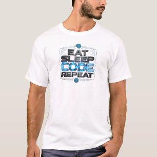 Hedendaagse EET SLAAP CODEER HERHAAL Modieuze Prin T-shirt