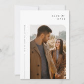 Hedendaagse elegante foto bruiloft Save the date Kaart (Voorkant)